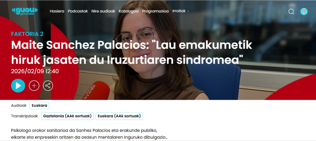 Mi colaboración con Radio Euskadi: hablando en euskera sobre el síndrome de la impostora